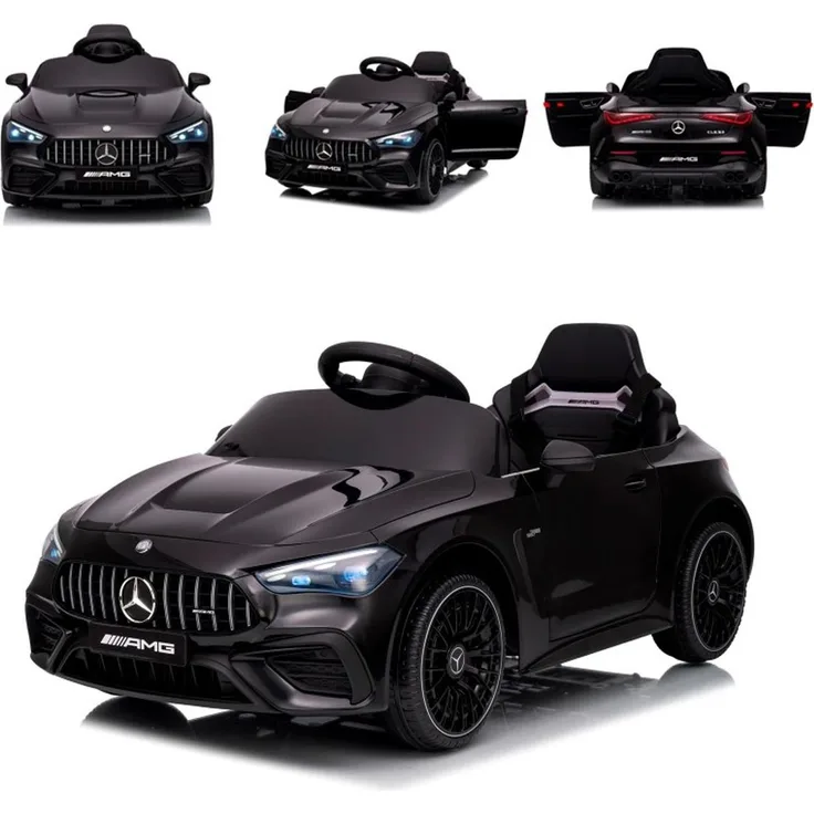 Chipolino Kinder Elektroauto Mercedes AMG CLE 53, Fernbedienung, Stoßdämpfer, LED, schwarz, für Kinder ab 3 Jahren, 2 - 4 km/h, Musik- und Lichtfunktion