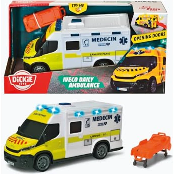 Smoby 203713014002, Spielzeugauto Ambulanz mit batteriebetriebener Funktionalität für kreatives Rollenspiel, geeignet für Kinder von 3 bis 8 Jahren – Bild 2