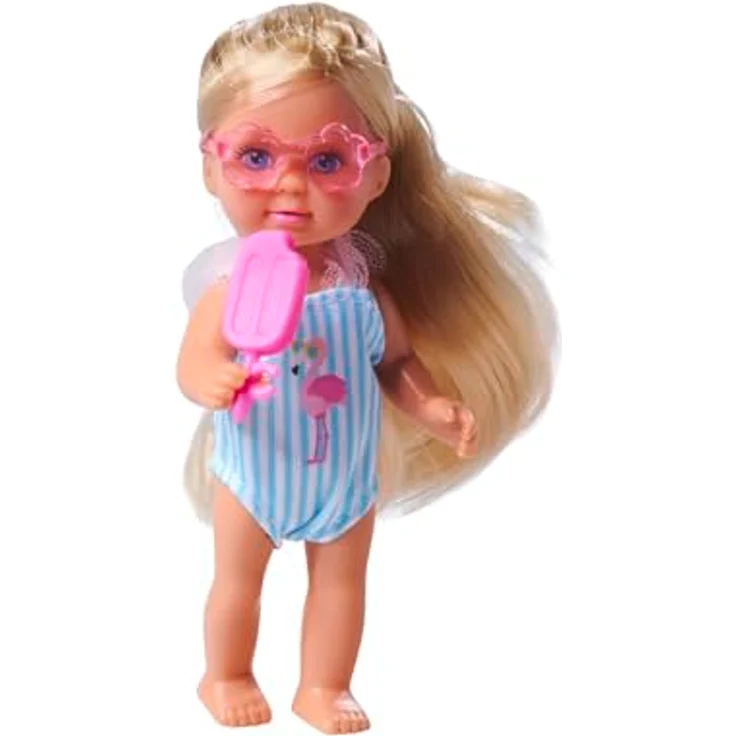 SIMBA Evi Love Travel, Babypuppe mit Koffer und Badeanzug, 12 cm, für Kinder ab 3 Jahren – Bild 3