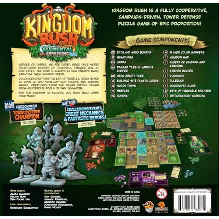 Lucky Duck Games Kingdom Rush: Elemental Uprising Brettspiel, kooperatives Tower-Defense-Strategiespiel für Kinder und Erwachsene, ab 14 Jahren, 1–4 Spieler, 45–90 Minuten Spielzeit, hergestellt von Lucky Duck Games – Bild 4