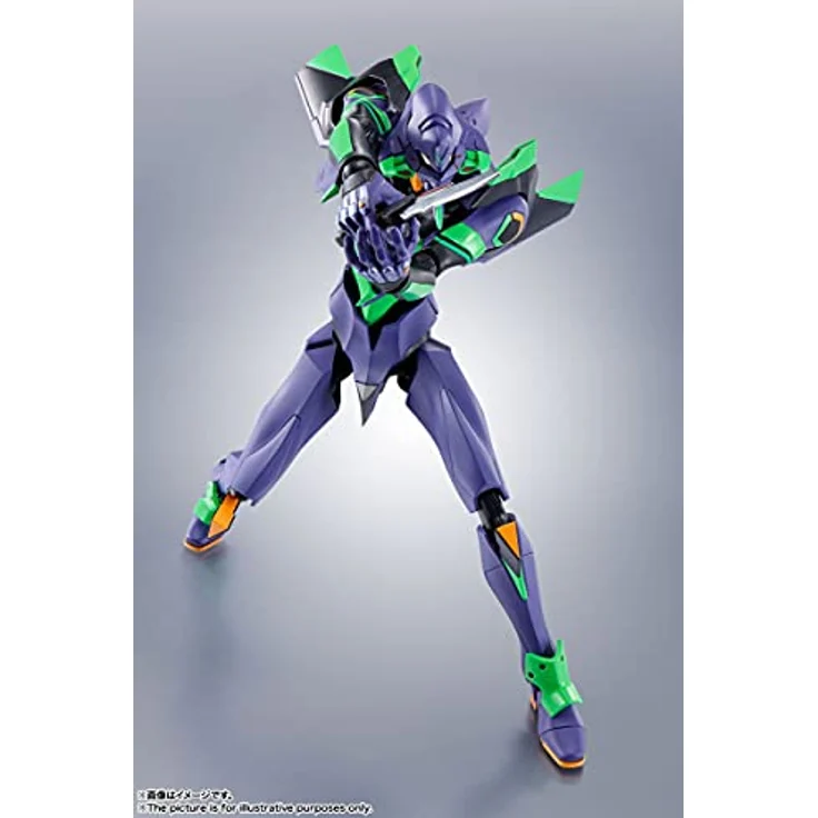 Bandai Tamashii Nations Evangelion: 3.0+1.0 Thrice Upon a Time Robot Spirits Actionfigur, Test Type-01 in Renewal Color Edition mit Cassius-Speer, ca. 17 cm – Bild 5