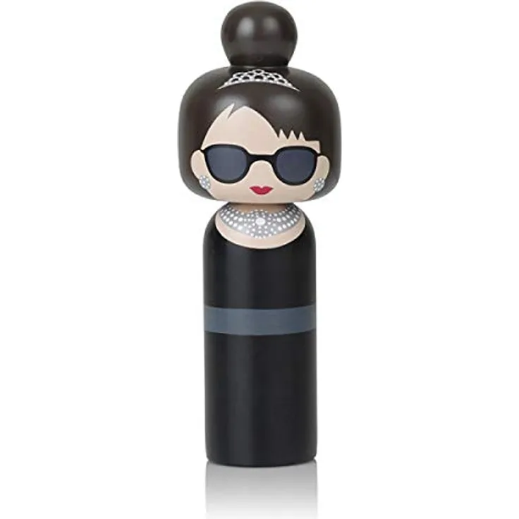 Lucie Kaas Sketch.inc Kokeshi Doll Audrey Hepburn, handbemalte Holzfigur, 16,5 cm hoch