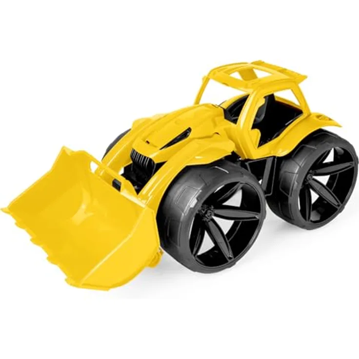 Wader 64530 Maximus Traktor, gelb mit extra breiten Reifen, Größe ca. 68 cm, für Kinder ab 12 Monaten, fördert Kreativität und motorische Fähigkeiten