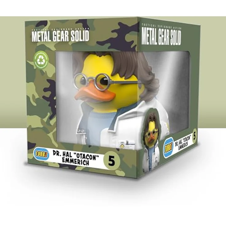 TUBBZ Box-Ausgabe: Metal Gear Solid - Dr Hal Otacon Emmerich, Cosplaying-Gummiente Vinylfigur in detailreicher Ausführung, 9 cm groß – Bild 2
