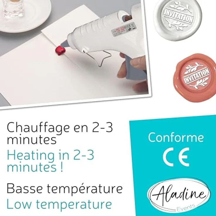 Aladine – 72606 – Freizeit Kreative – Pistole für Stöcke Wachs rund – 240 V – Bild 5