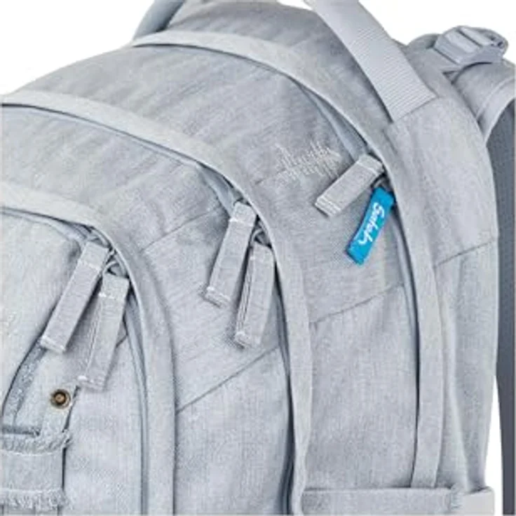 Satch Schulranzen-Set PACK Washed Blue, 3-teiliges ergonomisches Schulrucksack-Set mit Your-Size-System, anpassbar auf Körpergröße 1,40 - 1,80 m, 30 l Volumen – Bild 7