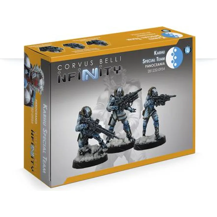 Infinity Karhu Special Team Box, Sammelfigur Arctic Assault Lead - PanOceanian Offensives, Infinity