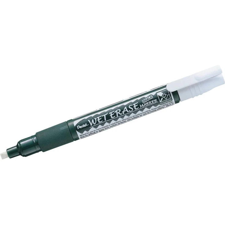 PENTEL Permanentmarker, Spezialmarker Wet Erase mit schmaler Spitze, Schwarz – Bild 1