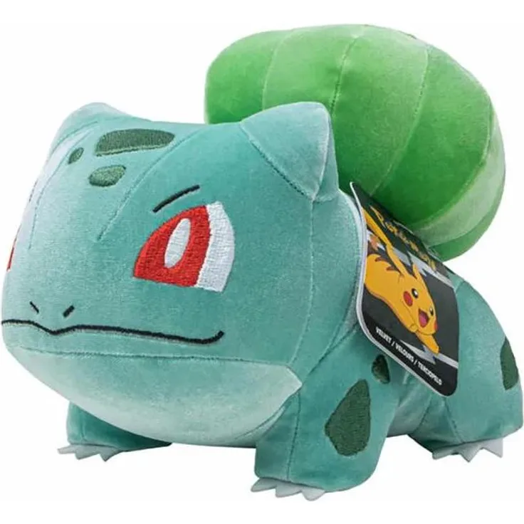 Creative Toys Jazwares Pokémon Velvet Teddybär, 21 cm, grün, Plüschfigur für Kinder und Sammler
