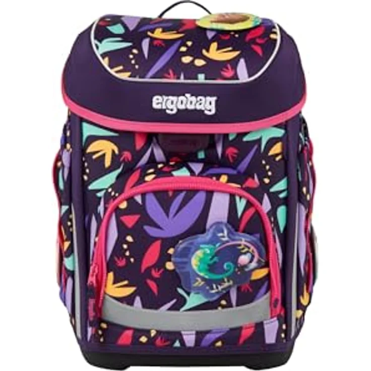 ergobag cubo Set, ergonomischer Schulranzen 5-teilig mit Reflexion und individuellem Design für 1. Klasse, blau – Bild 2
