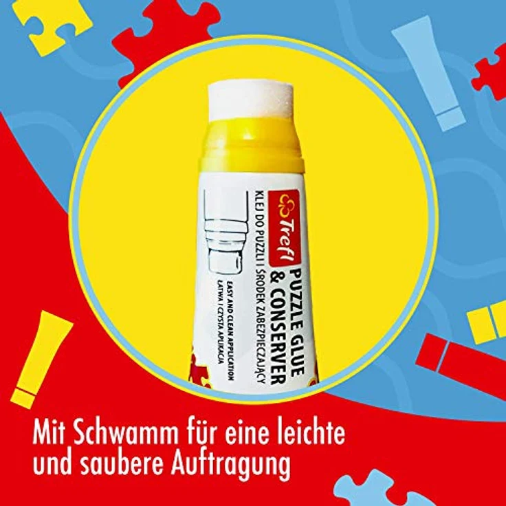 Trefl 90721 - Puzzle-Kleber, Puzzle Glue & Conserver mit Schwammapplikator, 70 ml – Bild 8