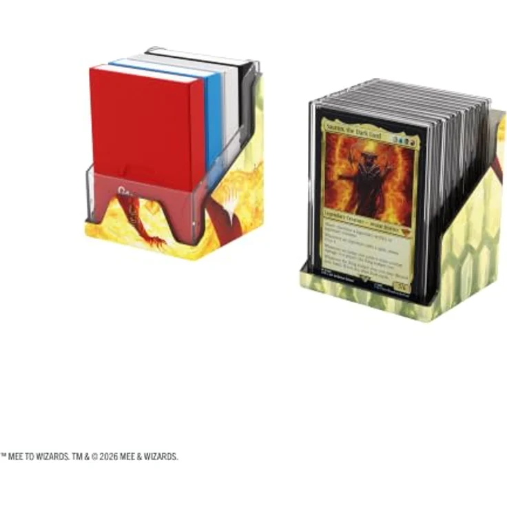 Gamegenic MTG Der Hobbit Bastion 80+ XL Kartenbox, robuste Deckbox für bis zu 80 Karten mit Smaug-Motiv – Bild 9