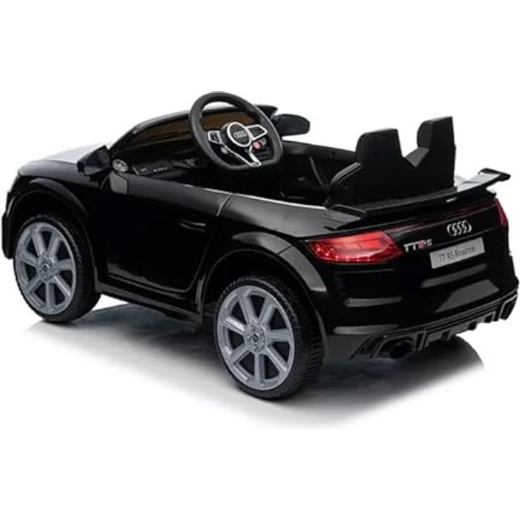 FINOOS Kinder elektroauto A.U.D.I. TTRS 12V Elektroauto für Kinder, mit Fernbedienung 2,4GHz, Akku: 12V, 4,5Ah, 2 x Motor 30 Watt (Schwarz) - Elektroauto für Kinder mit A.U.D.I. Lizenz, Fernbedienungs- und elektrischer Modus, verstellbarem Sicherheitsgurt, Ein-Knopf-Start und umgekehrten Doppeltüren – Bild 3