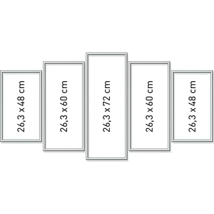 Schipper 605280901 Malen nach Zahlen, Alurahmen Polyptychon 132 x 72 cm, silber ohne Glas für Ihr Kunstwerk, einfache Selbstmontage – Bild 1