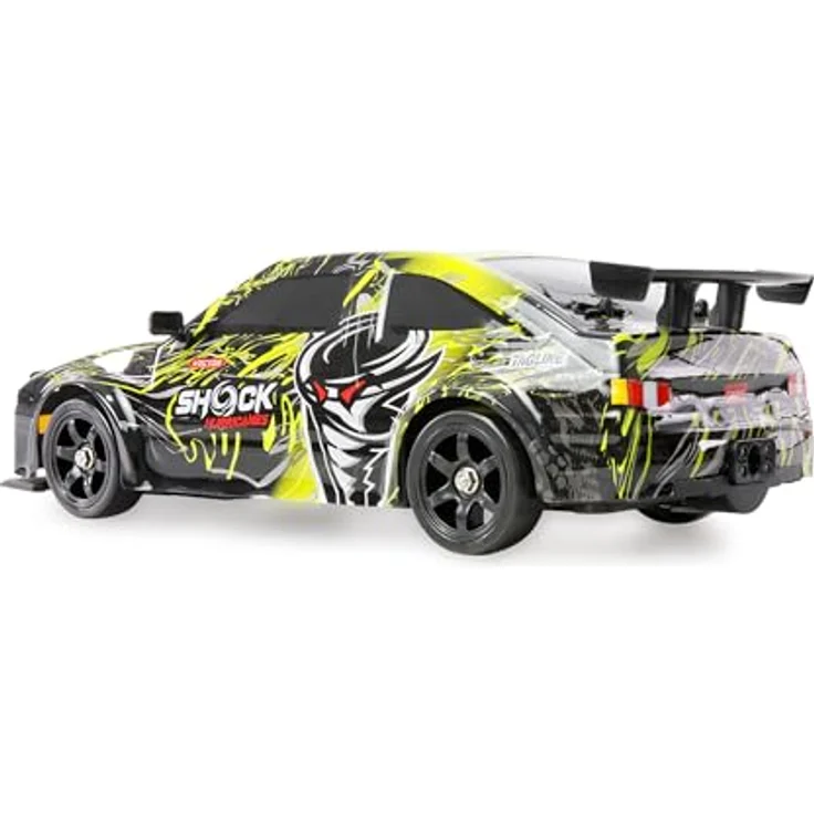 Amewi RC Drift Sport S12 4WD 1:16 RTR, ferngesteuertes Sportauto mit Raucheffekt und LED-Beleuchtung, grün – Bild 5