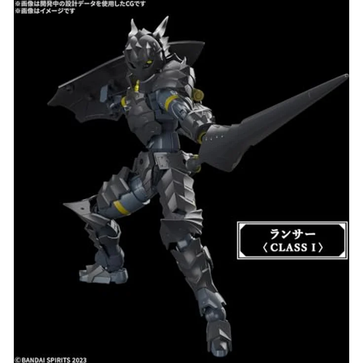 Bandai Gundam 30-Minuten-Missionen Rosan Lancer Modellbausatz, bewegliche Silhouette mit Rüstungs- und Waffenteilen – Bild 7