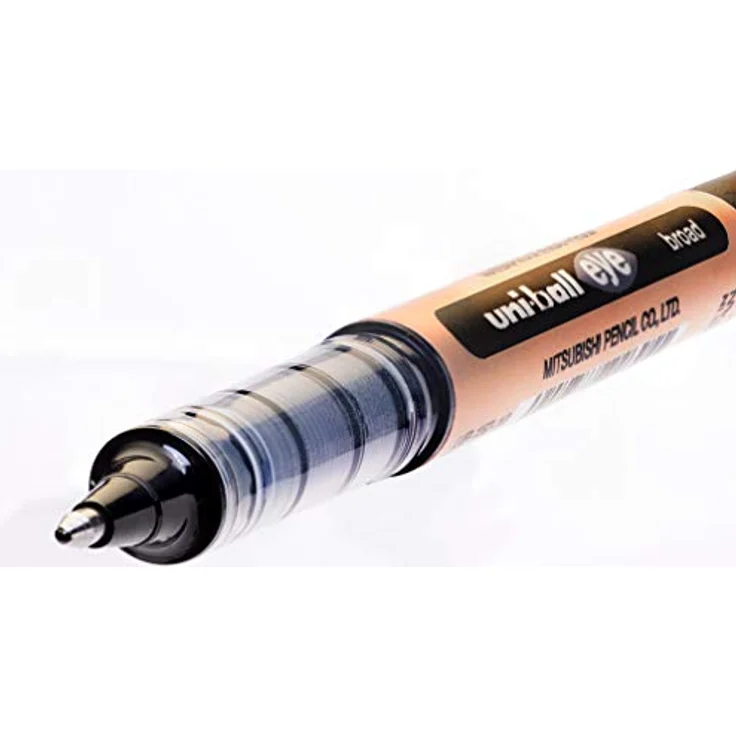 Uni-ball Rollerpen Eye UB-150, 1 mm Breite, schnelltrocknende schwarze Tinte, Set mit 12 Stiften – Bild 7