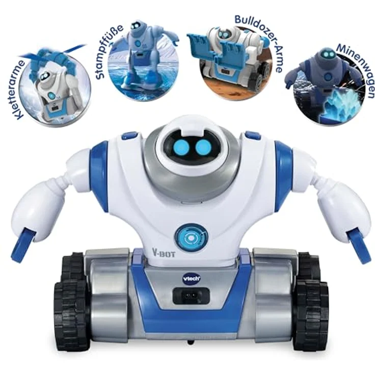 VTech V-Bot – 5-in-1 Roboter mit motorisierten Funktionen und spannenden Missionen – Für Kinder von 5-12 Jahren – Bild 1