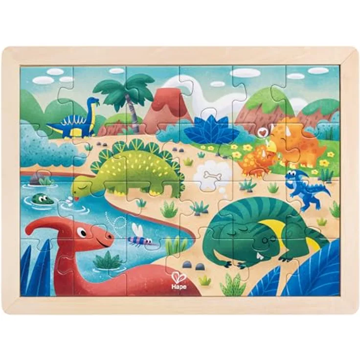 Hape E1641 Puzzle, Mehrfarbig - Förderung der kindlichen Entwicklung durch Hand-Auge-Koordination und Kreativitätsförderung