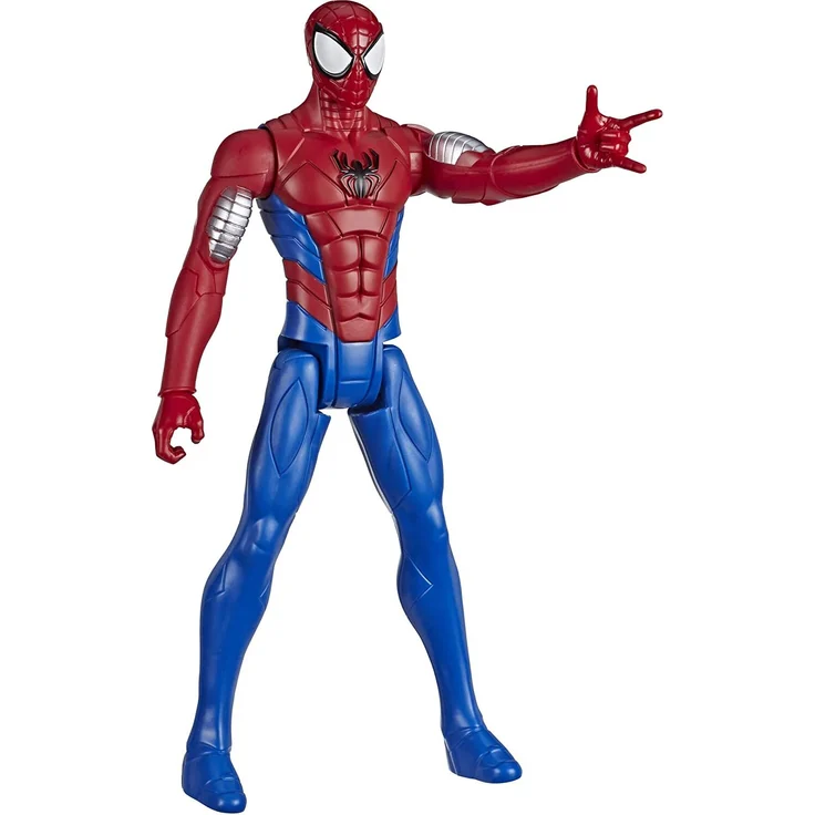 Hasbro Marvel Spider-Man Titan Hero Figur, 30 cm Armored Spider-Man mit Power-Up und Blast Gear Anschluss