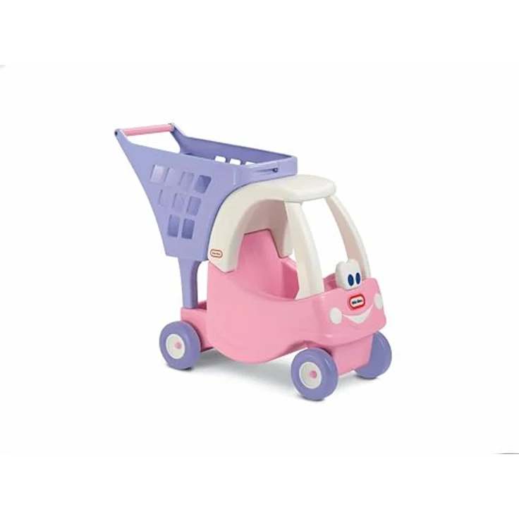 Little Tikes Princess Cozy Coupe Shopping Cart, interaktiver Einkaufswagen mit viel Stauraum, für drinnen und draußen, pastellfarben – Bild 1