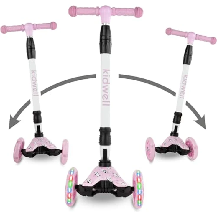 COIL VENTO Dreiradscooter Kinderroller, Balance-Roller mit ABEC-7-Lagern, 3-stufiger Lenkradverstellung und LED-Rädern – Bild 4