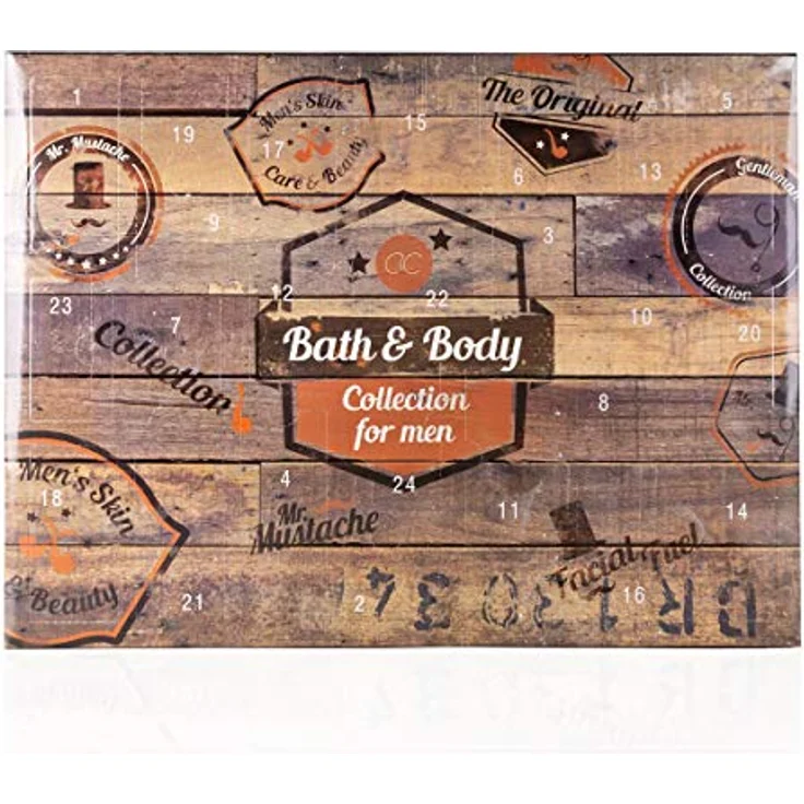 Accentra Beauty-Adventskalender für Männer & Jungen, abwechslungsreicher Kosmetik-Inhalt für Körperpflege, Hautpflege & Badespaß, verführerische Düfte – Bild 1