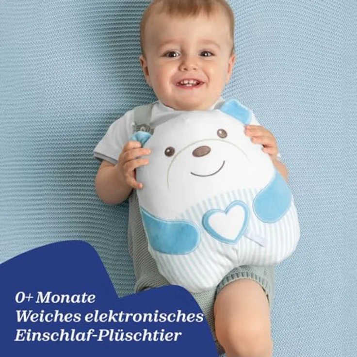 Chicco Kuschelbär, Kuscheltier mit Sound- und Lichteffekt, weiße Nachtlichtmelodien – Bild 2