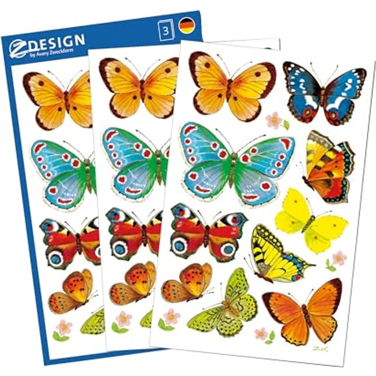 Schmetterlinge Papier Sticker – Bild 6