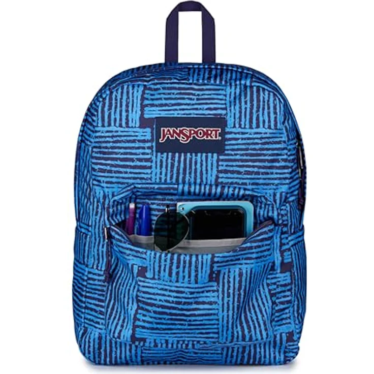 JANSPORT SuperBreak Einfädig, Schulrucksack mit großem Hauptfach und Allzwecktasche, gepolsterte Schultergurte, schwarz – Bild 5