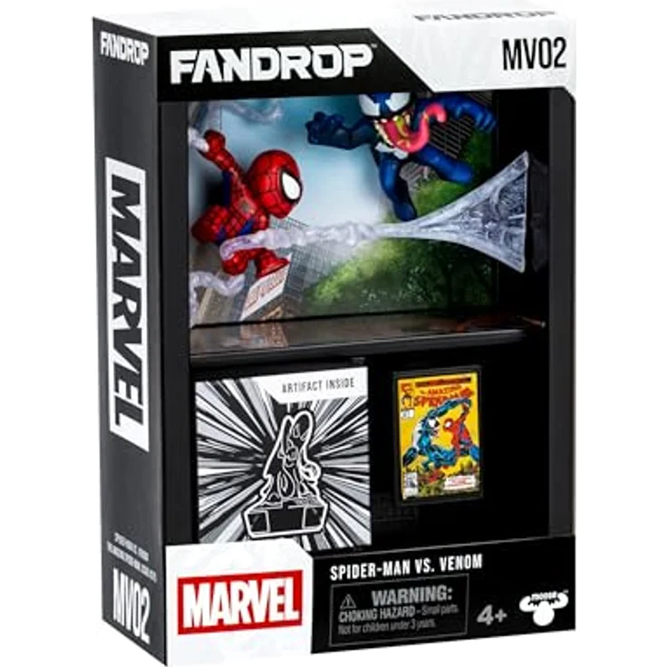 Fandrop MV02 - Spider-Man VS. Venom Diorama mit Artefakten und Szenenmarker, Elite-Display für Marvel-Sammler – Bild 1