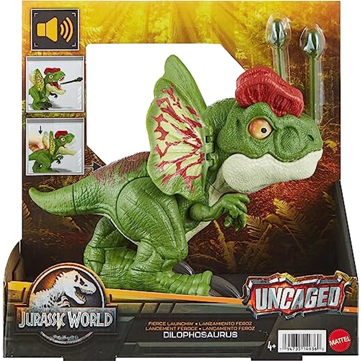 Jurassic World Interaktiver Dilophosaurus, akustische Sammelfigur mit Projektilewerfer – Bild 6