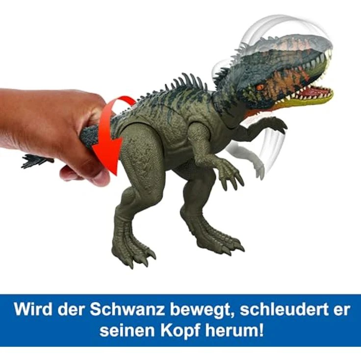 Mattel Jurassic World - Gigantic Thrashers - Tyrannotitan Actionfigur mit Schwanzangriffsbewegungen – Bild 4