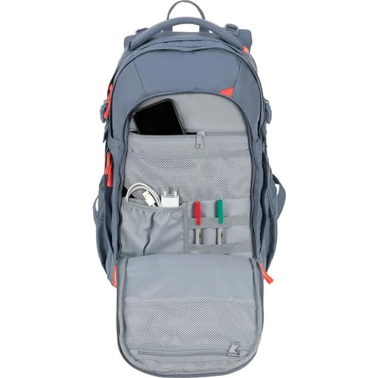 LÄSSIG BOLD Schulrucksack, ergonomisch mit Reflektoren und höhenverstellbarem Rückenteil, 30 l, blau – Bild 5