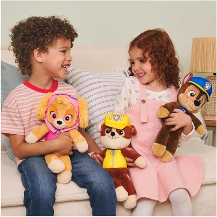 GUND PAW Patrol Schlenkerplüsch Marshall, 30 cm - hochwertiges Plüschtier aus weichem Velours-Frottee mit gestickten Augen, original im Look der TV-Serie, für Kinder ab 1 Jahr – Bild 4