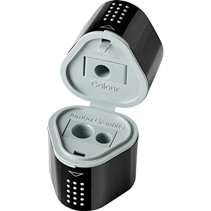 Faber-Castell 580024 - Bleistifte Set Grip 2001, 5-teilig mit 3 Bleistiften, Radiergummi und Spitzer, ergonomische Form in Schwarz – Bild 3