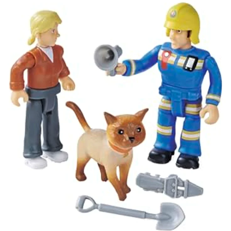 Simba Dickie Sam Figuren Doppelpack V, 4 Sortierungen, mit neuen Uniformen, 2 Figuren, 1 Tier und Zubehör, beweglich, 7,5 cm, für Kinder ab 3 Jahren – Bild 5
