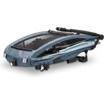 Hauck Dryk Duo Plus, Fahrradanhänger & Buggy mit Hinterradfederung und Gummireifen, blau