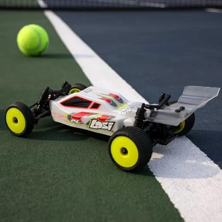 Losi Micro-B 1:24 RTR Buggy, 2WD mit Aluminium Chassis und Öldruckfederbeinen, weiß – Bild 8