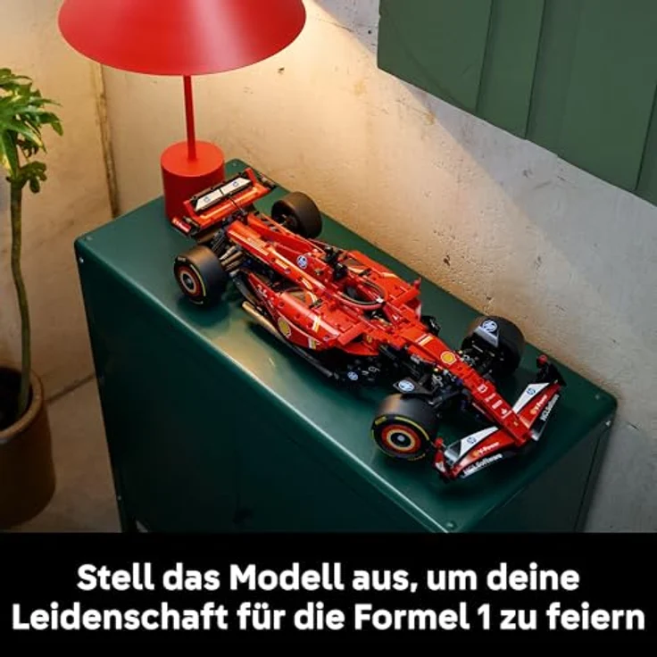 LEGO Technic Ferrari SF-24 F1 Rennauto 42207, Bausatz mit 1.362 Teilen, rot, Maßstab 1:8, authentische Details und Funktionen – Bild 8