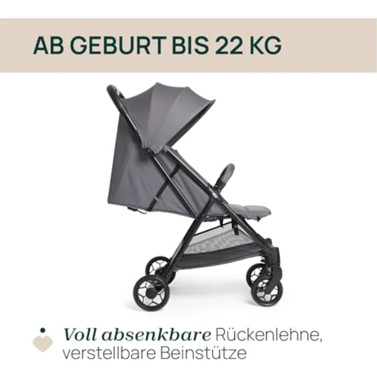 Chicco Urbino Kinderwagen, Leichter Buggy für 0-4 Jahre, max. 25 kg, Zusammenklappbar, Verstellbare Fußstütze, Verdeck – Bild 3