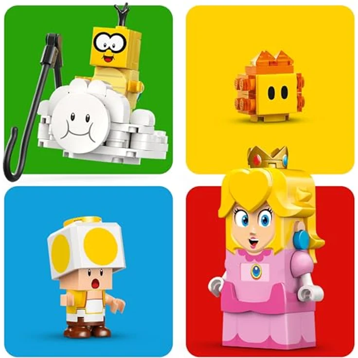 LEGO Super Mario Abenteuer mit interaktiver Peach, gelbem Toad, Nintendo Geschenk für Kinder ab 6 Jahren 71441 – Bild 5