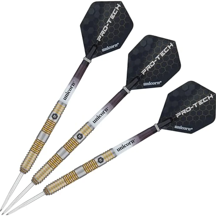 Unicorn Pro-Tech 6 90% - Steeldarts 23 Gramm, Goldbeschichtung – Bild 3