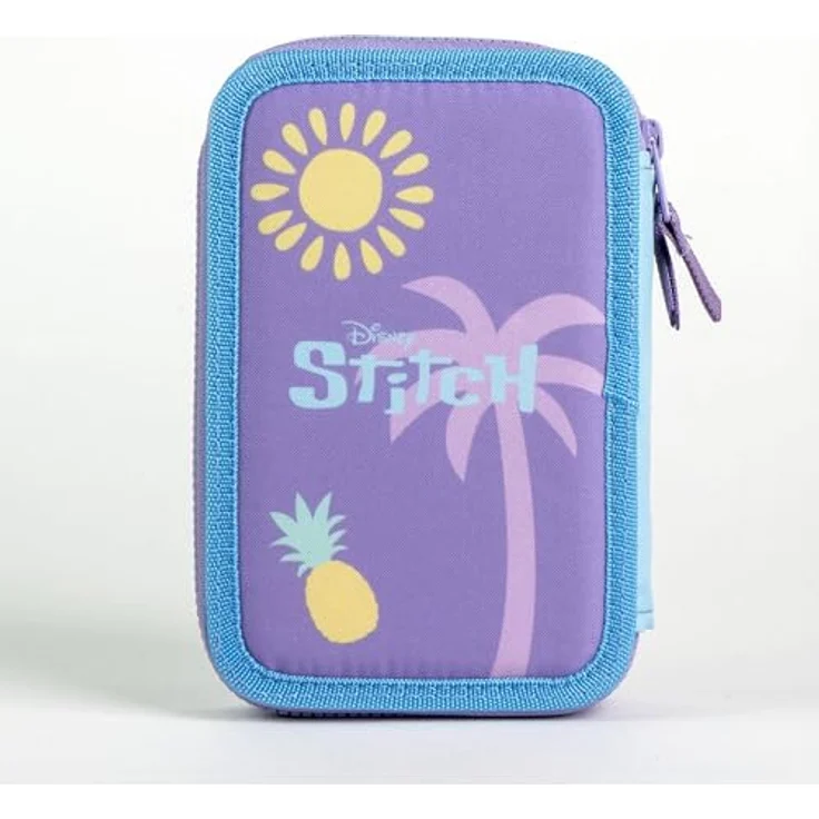 Lilo & Stitch Federmäppchen gefüllt – 24-tlg. Schuletui mit Buntstiften, Filzstiften, Bleistiften und Zubehör für Kinder, farbenfrohes Design – Bild 2