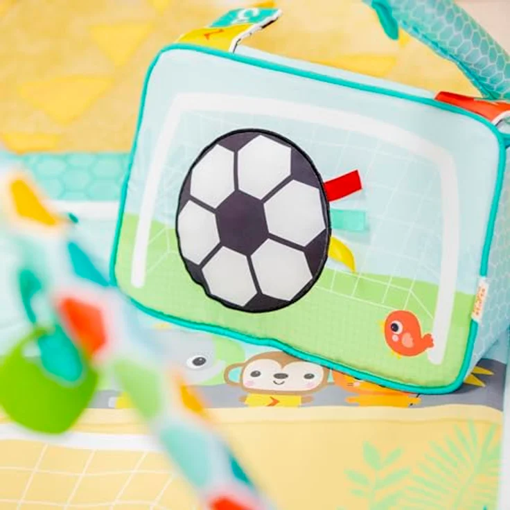 Bright Starts Grip & Kick Activity Gym, Spielbogen mit Licht- und Soundeffekt, abwaschbare Matte, 30 Melodien, für Neugeborene – Bild 11
