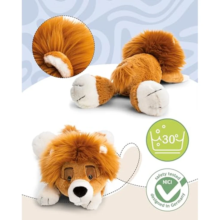 NICI Kuscheltier Löwe King Kimari 30cm, braun, weiches Plüschtier aus recyceltem Material, ideal zum Kuscheln und Spielen, perfekte Geschenkidee - 62742 – Bild 5