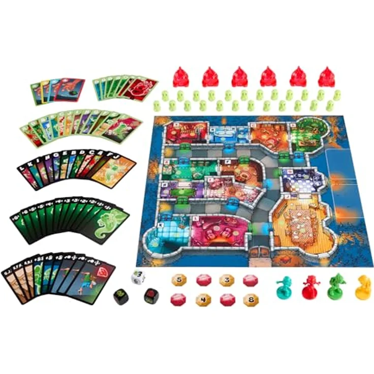 Mattel Games Geister, Geister, Schatzsuchmeister! Jubiläumsausgabe Brettspiel, kooperatives Familienspiel mit zwei Spielmöglichkeiten, Einer-gegen-alle-Modus, HXT19 – Bild 5