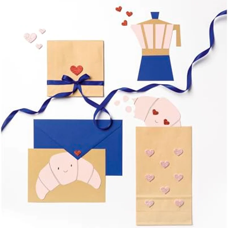 Folia Moosgummi Glitter-Sticker, 50-tlg, selbstklebend für kreative Bastelprojekte – Bild 2