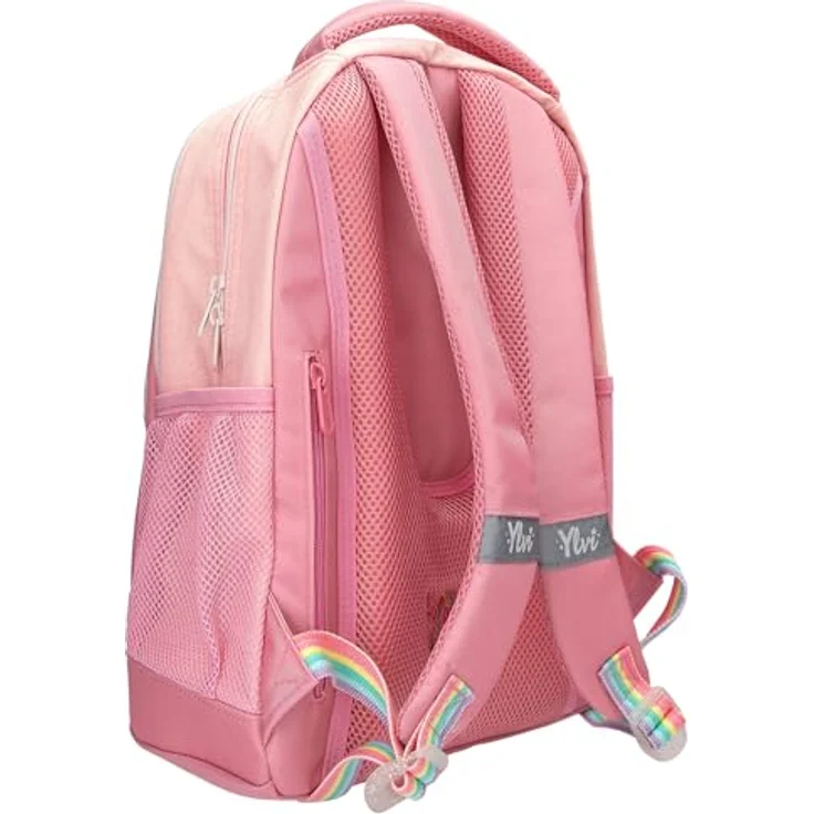 Depesche 14038 Ylvi Sugar Pop, Schulrucksack in Rosa mit Einhorn Motiv, glitzernden Details und verstellbaren Trägern – Bild 2