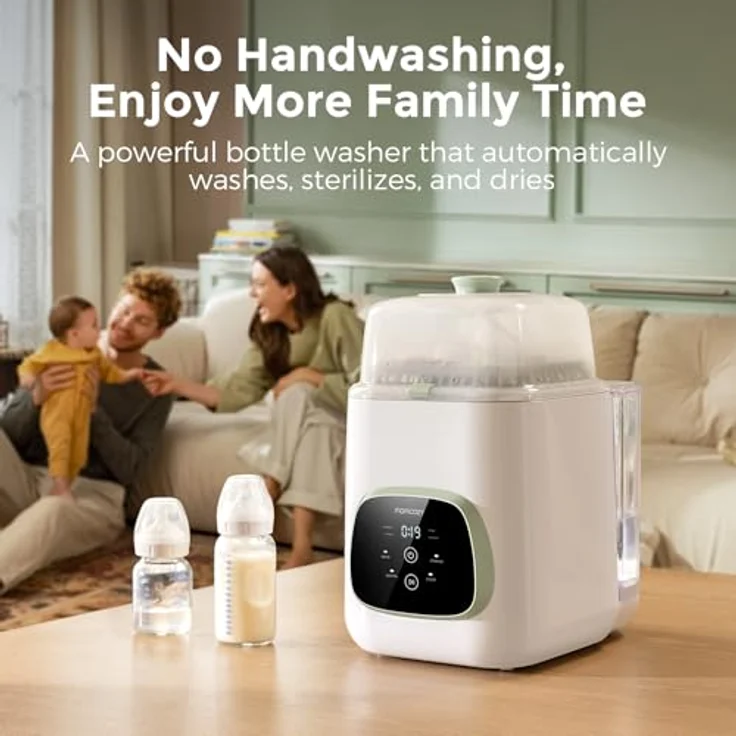 Momcozy KleanPal Pro Babyflaschenwascher, Sterilisator & Trockner, All-in-One Reinigungsmaschine mit 4 Modi und 72 Stunden Trockenhaltung – Bild 2